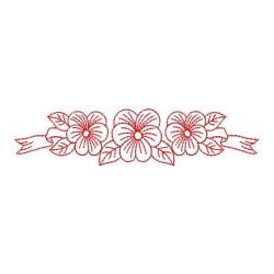 Redwork Pansy 04(Md) machine embroidery designs