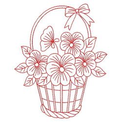 Redwork Pansy 05(Lg) machine embroidery designs