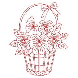 Redwork Pansy 05(Md) machine embroidery designs