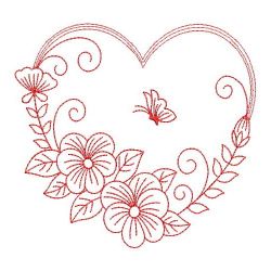 Redwork Pansy 06(Lg) machine embroidery designs