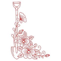 Redwork Pansy 08(Lg) machine embroidery designs