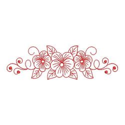Redwork Pansy 09(Md) machine embroidery designs