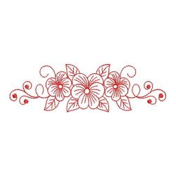 Redwork Pansy 09(Sm)