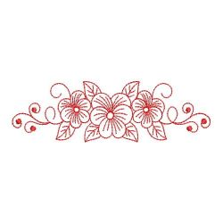 Redwork Pansy 09(Sm) machine embroidery designs