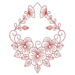 Redwork Pansy 11(Sm)