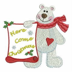 Christmas Polar Bear 01 machine embroidery designs