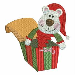 Christmas Polar Bear 02 machine embroidery designs