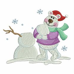 Christmas Polar Bear 03 machine embroidery designs