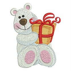 Christmas Polar Bear 04 machine embroidery designs