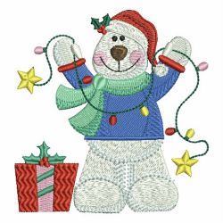 Christmas Polar Bear 06 machine embroidery designs