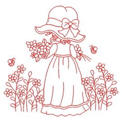 Redwork Sunbonnet(Lg) machine embroidery designs