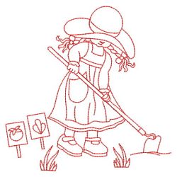 Redwork Sunbonnet 04(Lg)