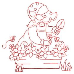 Redwork Sunbonnet 08(Sm) machine embroidery designs