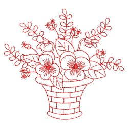 Redwork Flower Baskets 08(Lg)