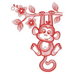 Redwork Little Monkey(Sm) machine embroidery designs