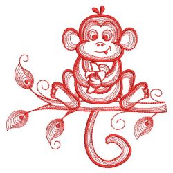 Redwork Little Monkey 07(Sm)