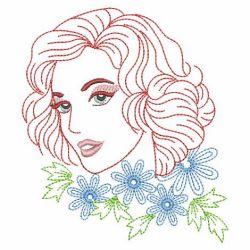 Beautiful Ladies 07(Md) machine embroidery designs