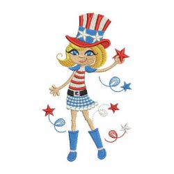 Patriotic Girl 01 machine embroidery designs