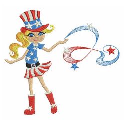 Patriotic Girl 03 machine embroidery designs