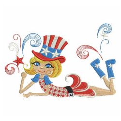 Patriotic Girl 04 machine embroidery designs