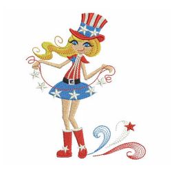 Patriotic Girl 05 machine embroidery designs