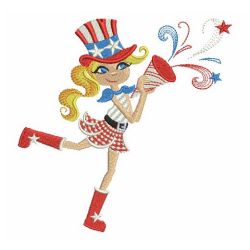 Patriotic Girl 06 machine embroidery designs