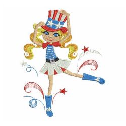 Patriotic Girl 08 machine embroidery designs