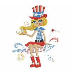 Patriotic Girl 09 machine embroidery designs