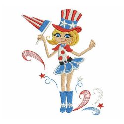 Patriotic Girl 10 machine embroidery designs