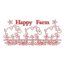 Redwork Happy Farm 04(Sm)