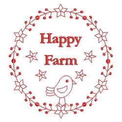 Redwork Happy Farm 05(Sm)