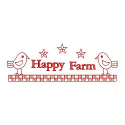 Redwork Happy Farm 08(Lg) machine embroidery designs