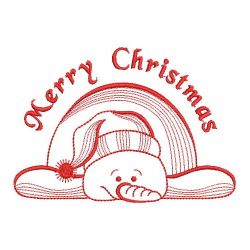 Redwork Christmas Snowman(Lg) machine embroidery designs