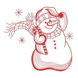 Redwork Christmas Snowman 02(Sm) machine embroidery designs