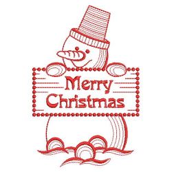 Redwork Christmas Snowman 11(Md) machine embroidery designs