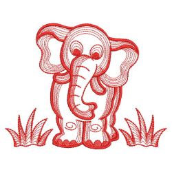 Redwork Africa Animals 07(Lg) machine embroidery designs