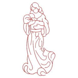 Redwork  Nativity 03(Md) machine embroidery designs