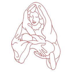 Redwork  Nativity 04(Md) machine embroidery designs