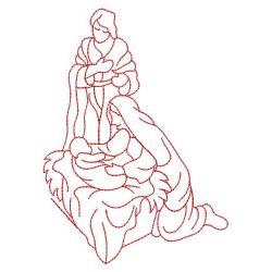 Redwork  Nativity 09(Lg) machine embroidery designs