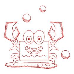 Redwork Shaped Sea Animals 01(Lg) machine embroidery designs