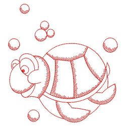 Redwork Shaped Sea Animals 05(Md) machine embroidery designs