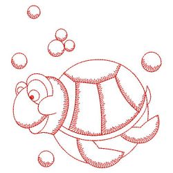 Redwork Shaped Sea Animals 05(Lg) machine embroidery designs