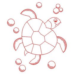 Redwork Shaped Sea Animals 07(Lg) machine embroidery designs
