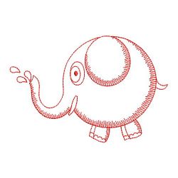 Redwork Shaped Africa Animals 02(Lg)