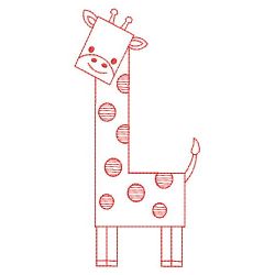 Redwork Shaped Africa Animals 03(Lg)