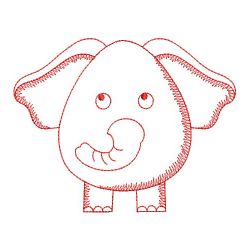 Redwork Shaped Africa Animals 07(Lg)