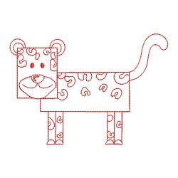 Redwork Shaped Africa Animals 09(Md) machine embroidery designs