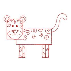 Redwork Shaped Africa Animals 09(Lg)