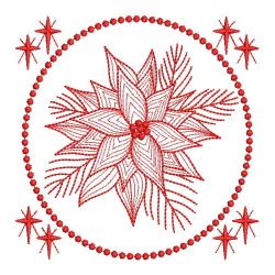 Redwork Poinsettia 01(Sm) machine embroidery designs