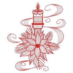 Redwork Poinsettia 03(Md) machine embroidery designs